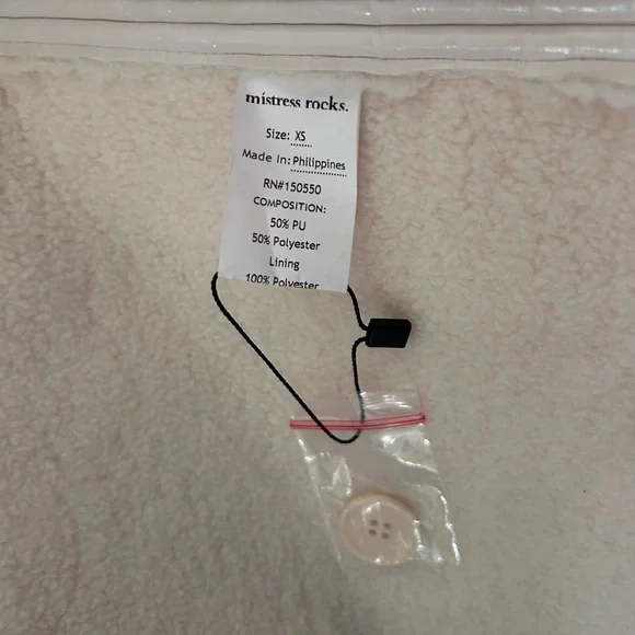 Mistress Rocks Cream Cropped Jacket - Picture 5 of 6